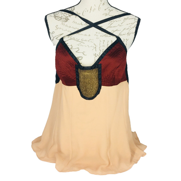 NWT Etro Milano Italy Womens Vintage 100% Silk Camisole Top Size 10 USA Italy 44 - Picture 1 of 15